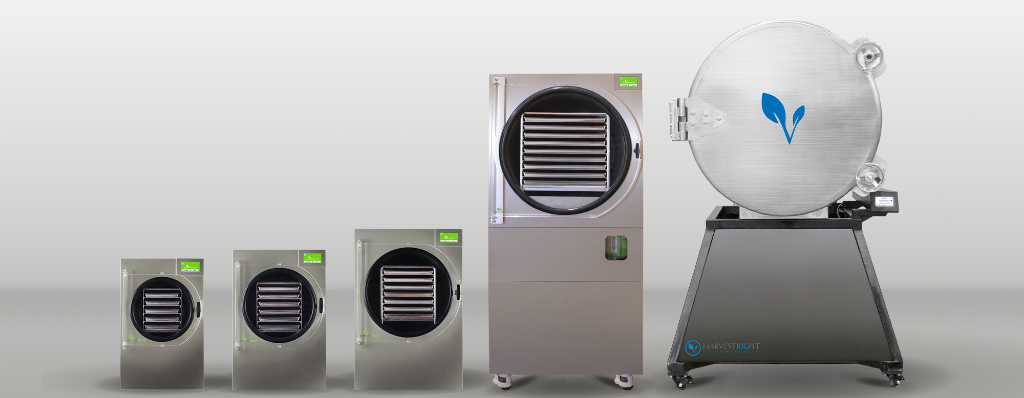 Freeze dryer line up M L XL HRC 100 & HRC 200
